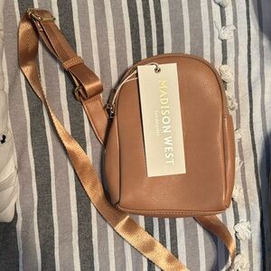 NWT camel colored crossbody